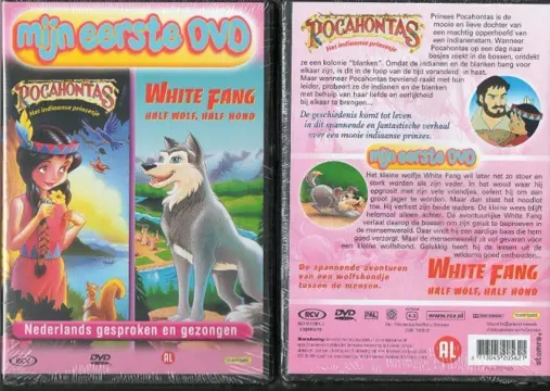 POCAHONTAS &amp; WHITE FANG 191 KINDER DVD 2 SPROOKJES.