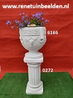 Planten bak met zuil. nr 0272 & 6166