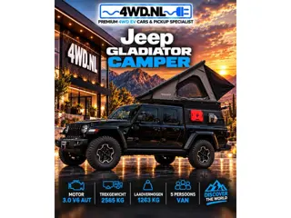 Jeep Gladiator 3.0 V6 AUT 5 PERS MULTI CARGO -VAN- LEDER /NAVI CLIMA / 12MND GAR € 60.499 EXCL Uniek