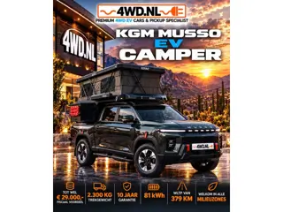Foto 7 van KGM MUSSO Camper EV 4WD - 81KWh -WLTP 379 KM - OPBOUW NAAR WENS totaal v.a € 59000 excl btw Ideale v