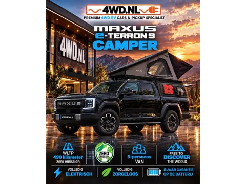 Maxus E TERRON 9 EV 4WD - 120- kWh Premium 5 pers VAN - V.A € 59.000 EXCL BTW / OPBOUW fiscaal zeer 