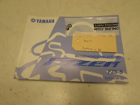 INSTRUCTIEBOEKJE Yamaha FAZER 600 2004 - 2007
