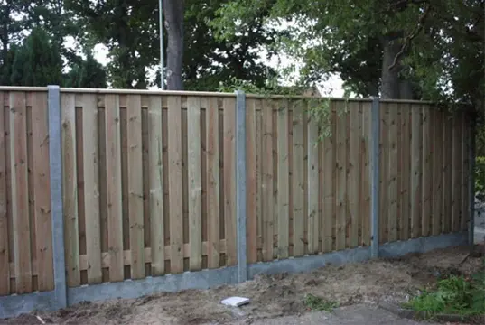 Tuinscherm hout/beton