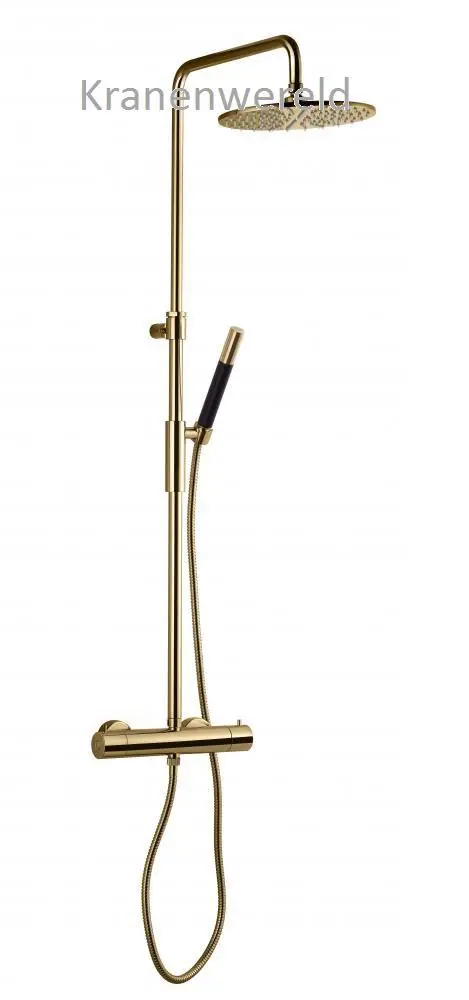 Doucheset met thermostaat in Mat-Goud (NIEUW IN NEDERLAND)