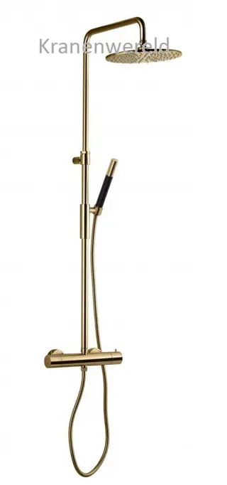 Doucheset met thermostaat in Mat-Goud (NIEUW IN NEDERLAND)