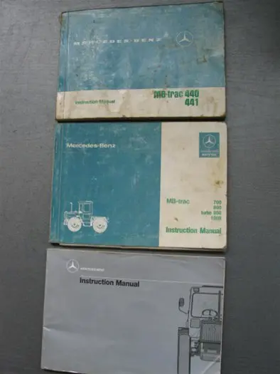 Manual MB-trac 700, 800, 900Turbo, 1000, 1100