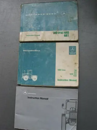 Manual MB-trac 700, 800, 900Turbo, 1000, 1100