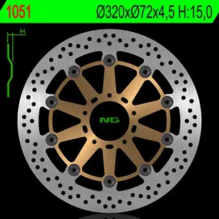 REMSCHIJF VOOR Ducati 848 2008 - 2010