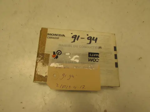 INSTRUCTIEBOEKJE Honda CBR 600 F 1991 - 1994
