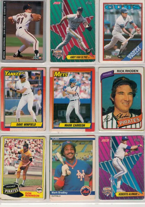 Amerikaanse baseball kaarten