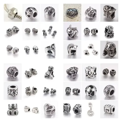 Vanaf € 0,95 Pandora Style bedels van RVS
