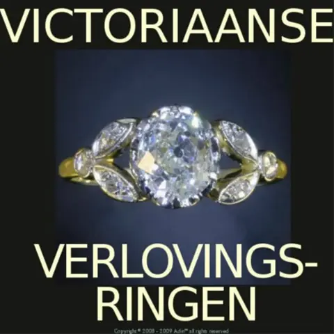 Adin Antwerpen Belgie verkoopt Art-nouveau verlovingsringen.