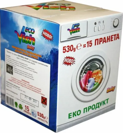 Wasmiddel zonder fosfaaten "eco-vish Baby"
