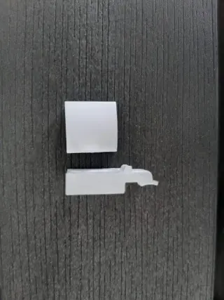 Plafondsteun wit met kap alu rail set van 8 stuks