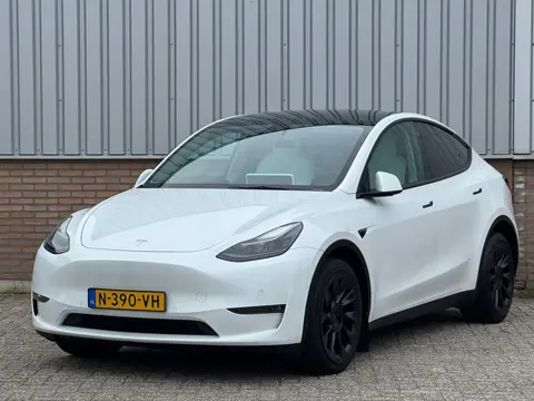 Tesla Model Y Long Range AWD 75 kWh 90,8% SoH/ Trekhaak/ 20' inch/ Wit leder