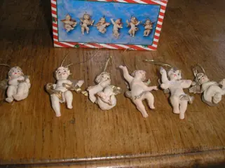 Engeltjes, 6 stuks, - polystone