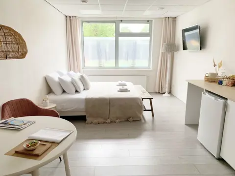 Ruime lichte kamer aan centrumrand met eigen badkamer