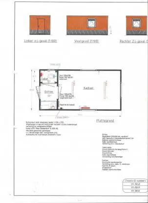 Unit 6x3 met keuken en toilet