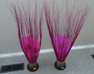 LAMPEN JUNGLE SET RED/ PINK GROOT 1 mtr. 2 dlg set Nieuw