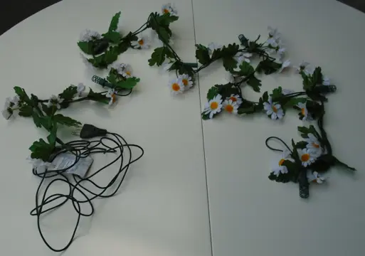 LICHT SNOER MET MARGRIETEN 2 stuks NIEUW