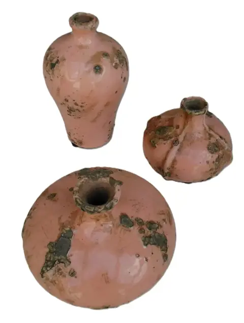 VAZEN OLD LOOK ZALM ROZE KLEIN 3 DLG SET NIEUW