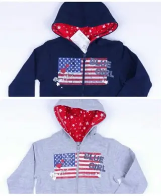 Hoodie nieuw Blue Seven Girls in maat 98 en 104 in 2 kleuren