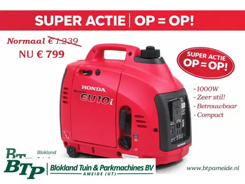 Honda Generator 1000w eu10i inverter noodstroom aggregaat koffer
