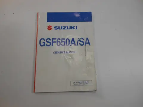 INSTRUCTIEBOEKJE Suzuki GSF 600 650 Bandit 2007 - 2008
