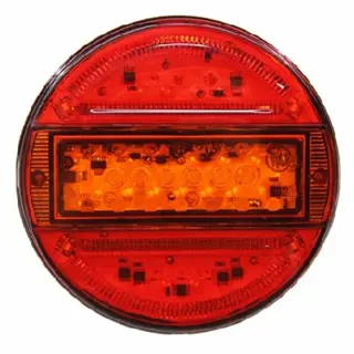 LED rond achterlicht 12/24v 2mtr kabel