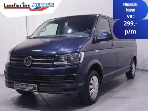 Volkswagen Transporter 2.0 TDI 150 pk Dubbel Cabine Airco, Leder Zwart Cruise control, Trekhaak, 5-Z