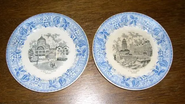 Setje Delfs blauwe borden