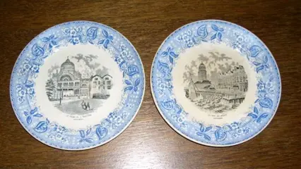 Setje Delfs blauwe borden