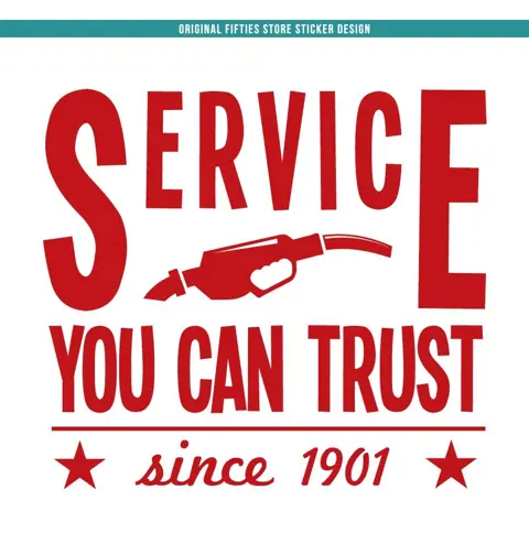 Sticker Service You Can Trust : Rood (Groot)