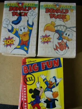 Donald dubbel en big fun pocket adv 1634