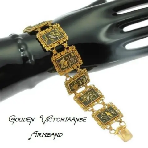 Gouden Victoriaanse armband.