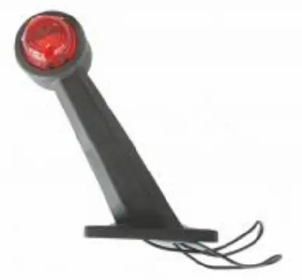 Rubber LED breedtelamp lang schuin 12/24v