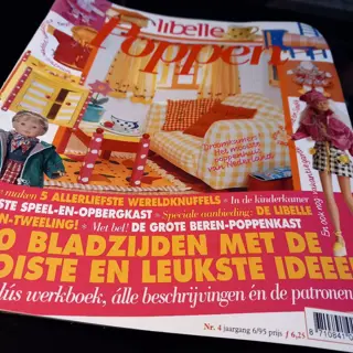 libelle, blad: poppen kleertjes e.d.