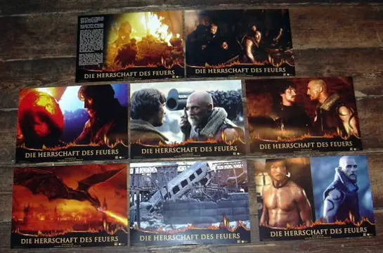 REIGN OF FIRE lobbycard set.