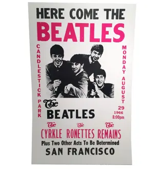 Here Come The Beatles Candlestick Park San Francisco