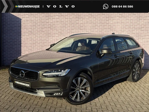 Volvo V90 Cross Country 2.0 T5 AWD Pro | Pine grey metallic | Maroon Brown Nappa leder | Black Walnu
