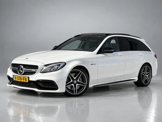 Mercedes-Benz C-klasse Estate AMG 63|Pano|Burmester|Night-Package|Stoelverwarming|Adaptive
