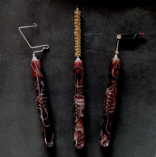 Set van 3 ergonomische vliegbind gereedschap (Fantasy Bruin € 48,00
