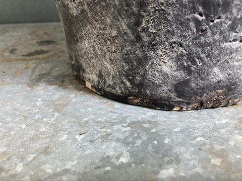 POT BOL GRIJS/ ZWART Hoog 37 cm dia 27 cm NIEUW
