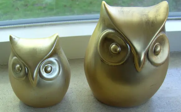 UIL SET 11 CM EN 15 HOOG GOUD Nieuw