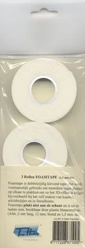 3 Rollen Foam Tape - 2 mm x 2meter - LIJ-V51