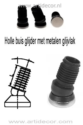 Holle buis glijder met metalen glijvlak