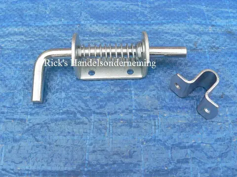 Treksluiting / Grendel met veer incl tegenstuk