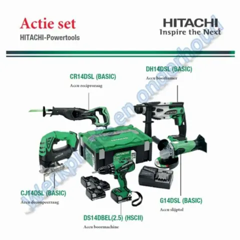 Hitachi 14v actie set OP=OP