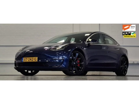 Tesla Model 3 Performance AWD 75 kWh 463PK SOH 83,9% Garantie Mooi!