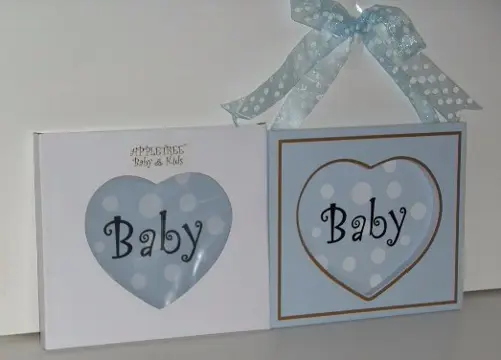 BABY BLAUW KRAAMKADO, WANDDECORATIE Appletree NIEUW!